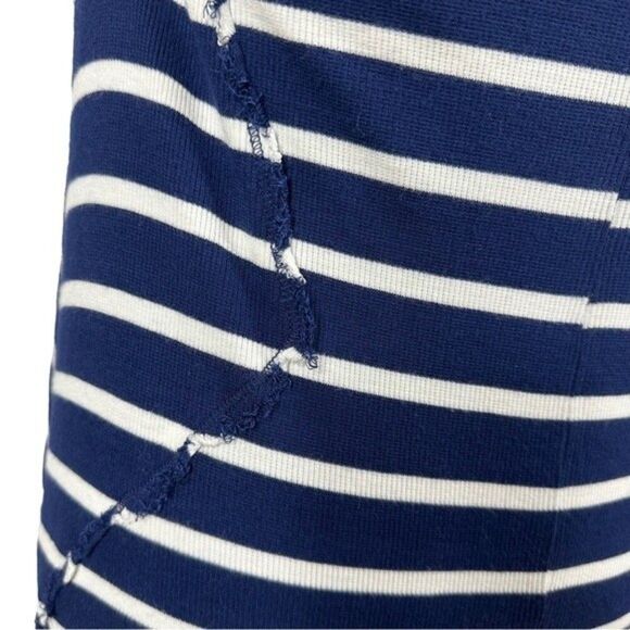 Navy and White Stripe Dress SX 2X - Picture 5 of 6